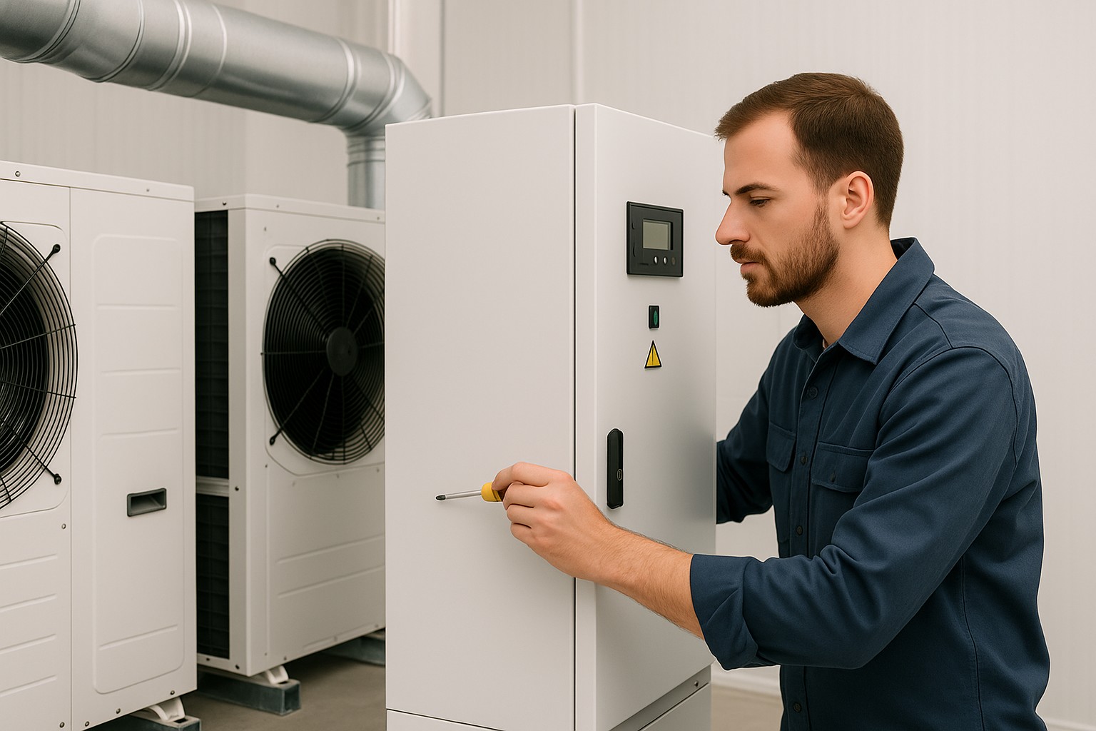 Industrial refrigeration heat recovery schematic