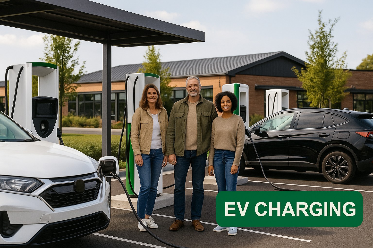 EV charging bays at mall carpark